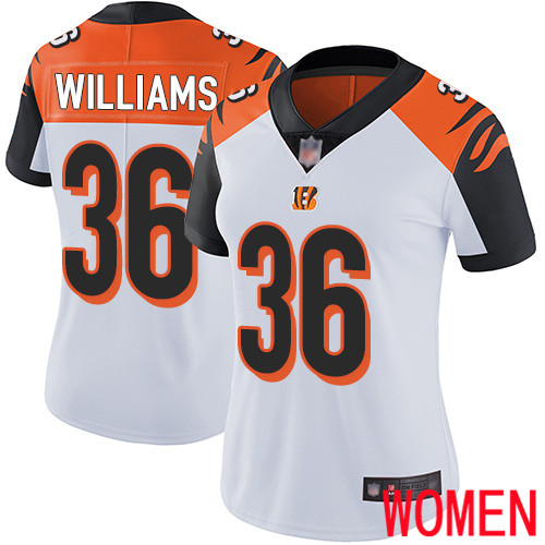 Cincinnati Bengals Limited White Women Shawn Williams Road Jersey NFL Footballl #36 Vapor Untouchable